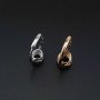 1Pcs 6.5-9MM Halo Round Prong Bezel Rose Gold Plated Solid 925 Sterling Silver Adjustable Ring Settings for Moissanite Gemstone DIY Supplies 1210054