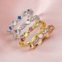 Keepsake Solid 9K 14K 18K Gold Ring Settings for Breast Milk Resin 2x4MM Marquise Bezel with 2mm Birthstone Stackable Ring Bezel 1294305