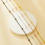 Simple Stainless Steel Beads Chain Necklace,Silver Rose Gold Black Stainless Steel Necklace Chain,Minimalist Beads Chain,DIY Necklace Supplies 1320051