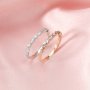Dainty Moissanite Diamond April Birthstone Stackable Ring Wedding Engagement Half Band Antiqued Marquise Eternity Ring Rose Gold Plated Solid 925 Sterling Silver 1294255