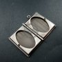 5pcs 27x35mm square vintage style antiqued silver book shape photo locket pendant charm DIY jewelry supplies 1193003