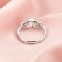 6MM Round Prongs Ring Settings,Infinity Solid 14K Gold DIY Ring Bezel,Gemstone Wedding Ring Supplies 1215029