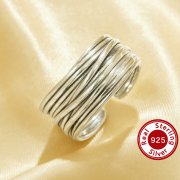 Vintage Styles Cords Ring,Solid 925 Sterling Silver Ring,Stackable Ring,Adjustable Ring 6290624