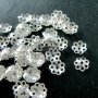 50pcs 6mm vintage style silver plated filigree flower beads cap beading supplies DIY findings 1562005
