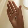 6x8MM Rectangle Prongs Bezel Pendant Settings With Loop,Stainless Steel Rectangle Pendant Charm,Minimalist Pendant,DIY Pendant Blank 1431460
