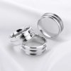 2.6+2.6MM Keepsake Mens' Resin Ashes Channel Ring Settings,Double Channel Bezel Stainless Steel Ring Settings,Cremation Ring,Memorial Ring 1294520