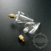 5pcs 35*18MM water drop glass tube bottle wish pendant charm with gold bail DIY glass dome jewelry supplies180212