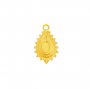 3x5MM Keepsake Breast Milk Resin Oval Bezel Pendant Settings,Yellow Gold Plated Stainless Steel Pear Pendant Charm,Vintage Pendant Blank 1421253