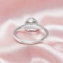 Keepsake Breast Milk Resin Heart Bezel Ring Settings,Solid Back Solid 14K 18K Gold Ring,Pave Moissanite Stone Art Deco Ring,DIY Ring Supplies 1294727