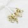 5Pcs Sharp Crystal Pendant with Light Gold Bail Charm DIY Supplies 3-5CM Long 1800524