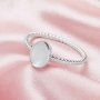 Keepsake Breast Milk Resin Oval Bezel Ring Settings,Solid 14K 18K Gold Ring,Simple Twist Bezel Ring,DIY Ring Supplies For Gemstone 1222089