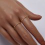 1PCS 1MM Thick Dainty 14K Gold Filled Ring,White Cubic Zirconia Eternity Ring,Minimalist Ring,Gold Filled Slim Band Ring,Stackable Ring,DIY Ring Supplies 1294734