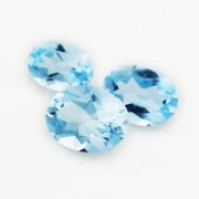 1Pcs Oval Faceted Sky Blue Topaz Nature October Birthstone DIY Loose Gemstone Supplies 4120141
