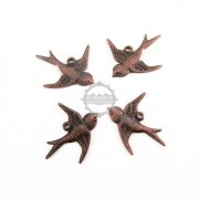10pcs one loop 17x19MM vintage antiqued copper red brass swallow bird charm,pendant,antiqued brass stamping charm 1810126
