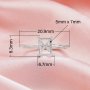 Rectangle Prong Ring Settings,Solid 14K 18K Gold Ring,Twist Deco Minimalist Rectangle Ring,DIY Ring Supplies For Gemstone 1295086