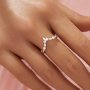 Vintage Styles Curved Moissanite Stackable Ring,Solid 14K 18K Gold Ring,Stacker Ring,Stackable Ring,DIY Ring Supplies 1295002