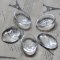 20pcs 13*18mm transparent oval shape glass cabochon,pendant setting cabochon 4120005-1