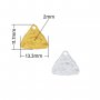 2MM Keepsake Breast Milk Resin Round Bezel Pendant Settings,Stainless Steel Eye Pendant Charm,Lrregular Triangle Eye Pendant 1411428