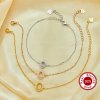 Halo Oval Prong Bezel Bracelet Settings,Solid 925 Sterling Silver Rose Gold Plated Bracelet,Pave CZ Stone Oval Bracelet,DIY Bracelet Supplies 1900341