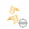 1Pair B 18MM Initial Letter Alphabet Gold Color Brass Novelty Cufflinks Fashion Sleeve Buttons Shirt Cuff Links 8613003B