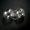 5pcs 20mm round glass beads bottles with 2mm open mouth transparent DIY glass pendant charm findings supplies 3070050