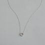 1Pcs 6.5-8MM Solid 925 Sterling Silver Simple Round Gemstone Prong Bezel Settings DIY Pendant Necklace 16''+2'' 1411239