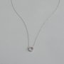 1Pcs 6.5-8MM Solid 925 Sterling Silver Simple Round Gemstone Prong Bezel Settings DIY Pendant Necklace 16''+2'' 1411239