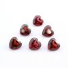 5Pcs Heart Red Garnet January Birthstone Faceted Cut Loose Gemstone Nature Semi Precious Stone DIY Jewelry Supplies 4130014