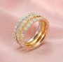2MM Dainty October Birthstone Eternity Ring Nature Opal Gemstone Wedding Engagement Full Band Stackable Ring Solid 14K Gold Ring 1294303