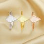 7x10MM Keepsake Breast Milk Resin Kite Shape Ring Settings,Solid Back Kite Bezel Ring For Resin,Solid 925 Sterling Silver Rose Gold Plated Ring,DIY Ring Supplies 1294604