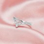 Keepsake Breast Milk Resin 2x4MM Marquise Bezel Birthstone Stacker Ring Settings,Curve Solid 925 Sterling Silver Ring,Stackable Ring,DIY Ring Supplies 1294849