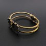 1Pcs Vintage Style Brass Bronze 20MM Round Crown Bezel Bracelet Bangle Settings DIY Supplies 60MM Diameter 1900231