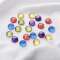 5Pcs 12MM Round Cubic Zirconia Cabochon,Blue Yellow Green Purple Semi Precious Gemstone DIY Jewelry Supplies 4110188