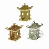 2Pcs 27x25x14MM Rose Gold Silver Brass Chinese Style Ancient Architecture Sedan DIY Pendant Charm Supplies 1800374