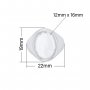 12x16MM Keepsake Breast Milk Resin Oval Bezel Ring,Silver 316L Stainless Steel Tray Bezel Ring,DIY Ring Blank Supplies 1222144