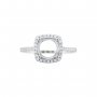 Keepsake Breast Milk Resin Round Halo Ring Settings Solid 14K Gold Ring with 1MM Birthstone Diamond Moissanite Sapphire DIY Prong Ring Bezel Supplies 1212079