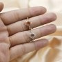 1Pcs 5x7MM Oval Bezel Marquise Accents Rose Gold Plated Solid 925 Sterling Silver Adjustable Prong Ring Settings Blank for Gemstone 1224033