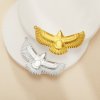 4x6MM Oval Bezel Stainless Steel Pendant Settings,Yellow Gold Rhodium Eagle Pendant Charm,DIY Pendant Blank Supplies 1421269
