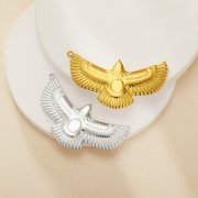 4x6MM Oval Bezel Stainless Steel Pendant Settings,Yellow Gold Rhodium Eagle Pendant Charm,DIY Pendant Blank Supplies 1421269