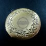 5pcs Pendant DIY Brass Bronze Copper European Antique Style Round Flower Prayer Box Photo Locket Jewelry