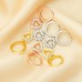 6MM Heart Prong Hoop Earrings Settings,Flower Solid 925 Sterling Silver Rose Gold Plated Earrings,Vintage Style Earring,DIY Earring Supplies 1706129