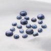 5Pcs Round Oval Nature Blue Kyanite Cabochon,Semi Precious Gemstone DIY Jewelry Supplies 4110189