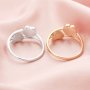 6MM Keepsake Breast Milk Resin Heart Bezel Ring Settings,Solid 14K 18K Gold Ring,DIY Ring Supplies 1294637