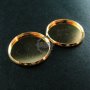 10pcs 25mm 14K light gold plated brass round simple DIY bezel tray setting pendant charm jewelry supplies 1411103