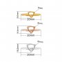 Triangle Prong Ring Settings,Solid 925 Sterling Silver Rose Gold Plated Ring,Minimalist Triangle Ring,DIY Ring Supplies For Gemstone 1295067