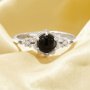 Color Change Mood Ring,Dainty Flower Branch Round Ring ,Solid 925 Sterling Silver Ring,Art Deco Round Ring 6210340