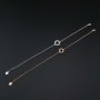 1Pcs 6-8MM Round Prong Bezel Bracelet Settings Halo Rose Gold Plated Solid 925 Sterling Silver Tray for Gemstone 6''+1.6'' 1900245