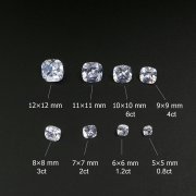 1Pcs Multiple Size Cushion Cut Moissanite Stone Faceted Imitated Diamond Loose Gemstone for DIY Engagement Ring D Color VVS1 Excellent Cut 4140020