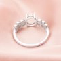6x8MM Oval Prong Ring Settings,Solid 14K 18K Gold Moissanite Ring,Tree Branch Leaf Art Deco Ring,DIY Ring Blank For Gemstone 1222067