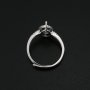 5x10MM Halo Marquise Prong Ring Settings Solid 925 Silver Rose Gold Plated DIY Adjustable Ring Bezel for Gemstone Supplies 1294235
